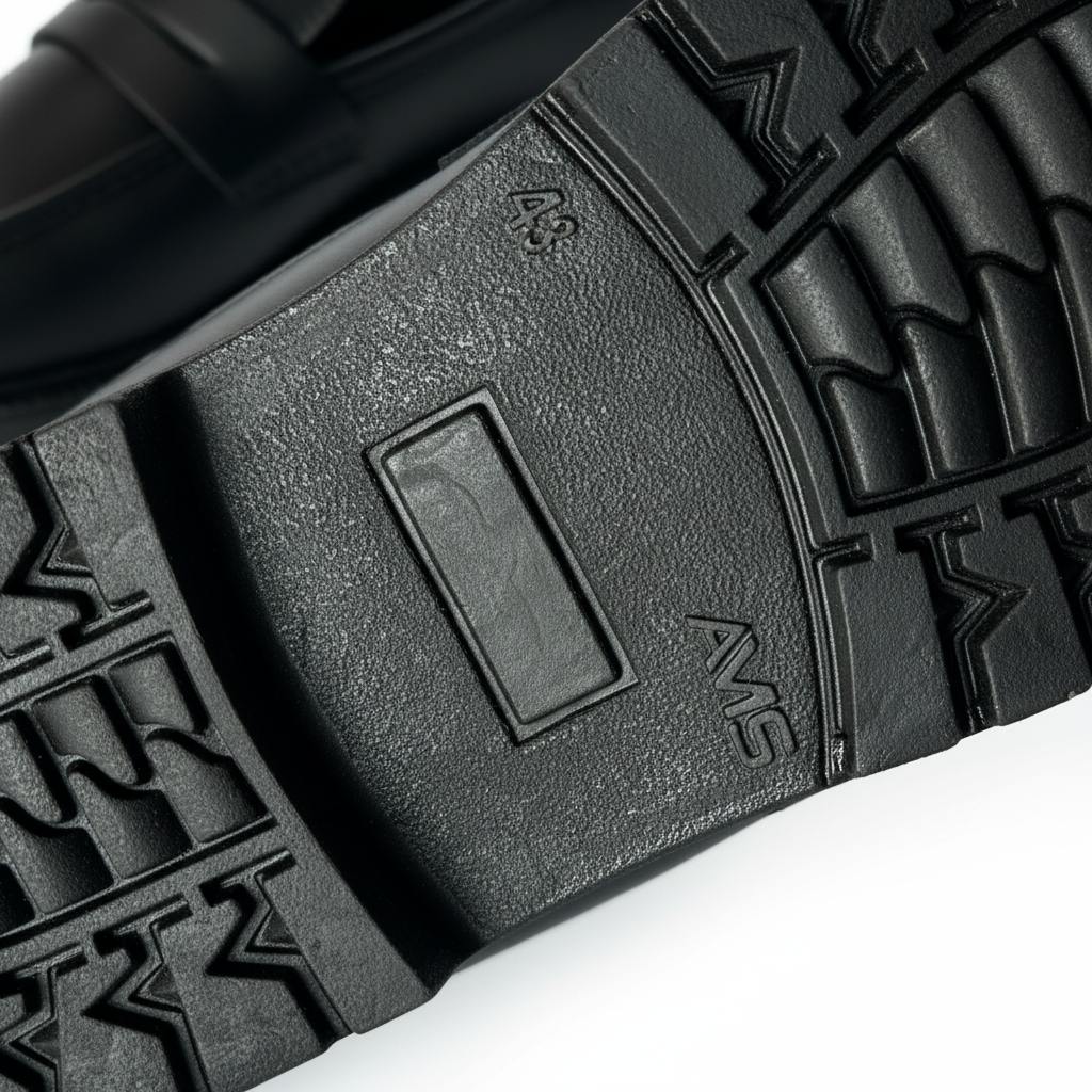 Black High Sole Strap Loafer
